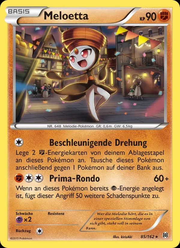Meloetta card in German