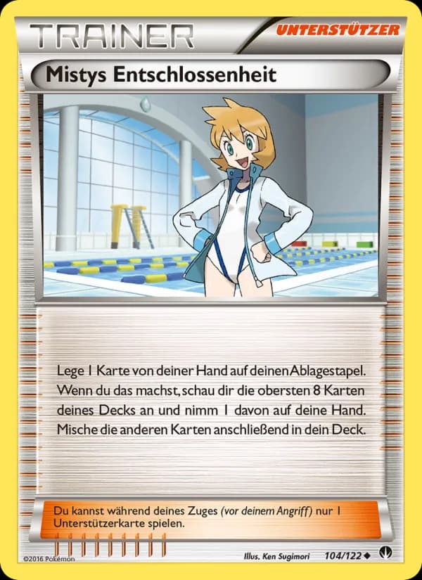 Mistys Entschlossenheit card in German
