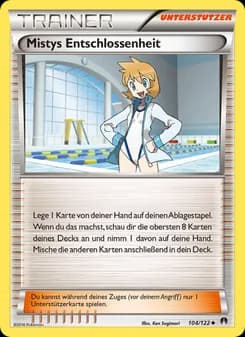 Mistys Entschlossenheit card in German