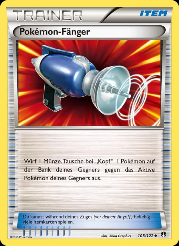 Pokémon-Fänger card in German