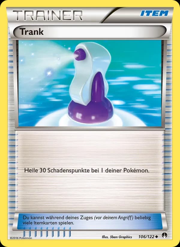 Trank card in German