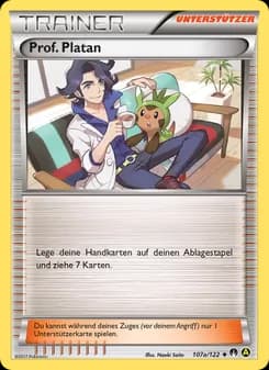 Prof. Platan card in German