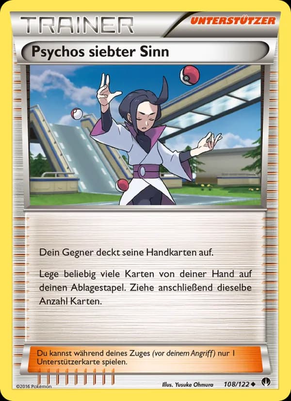Psychos siebter Sinn card in German
