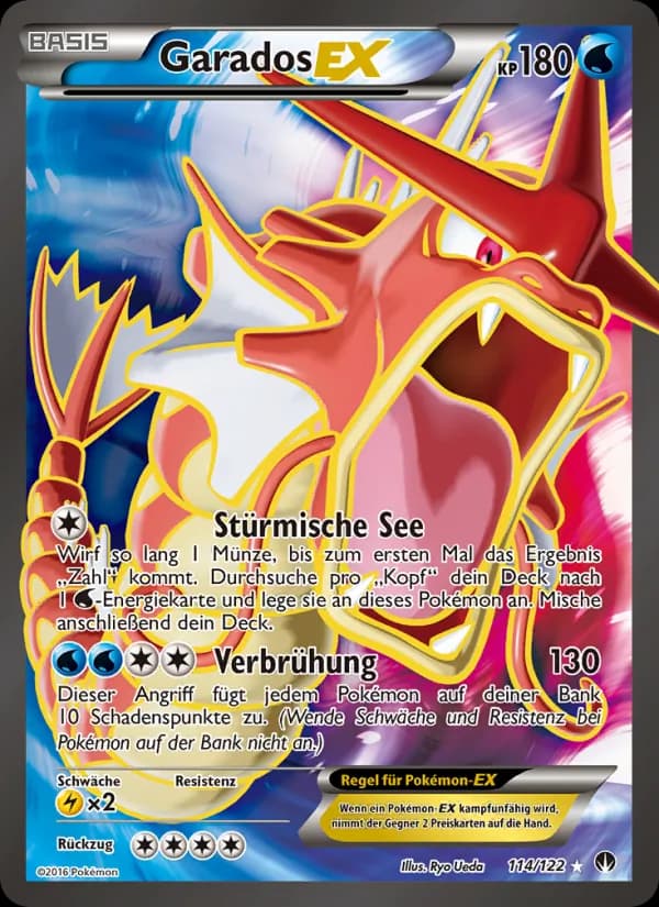 Garados EX card in German