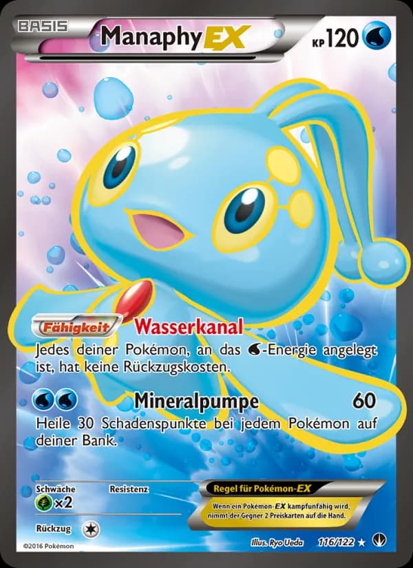 Manaphy EX card in German