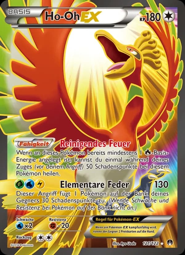 Ho-Oh EX card in German