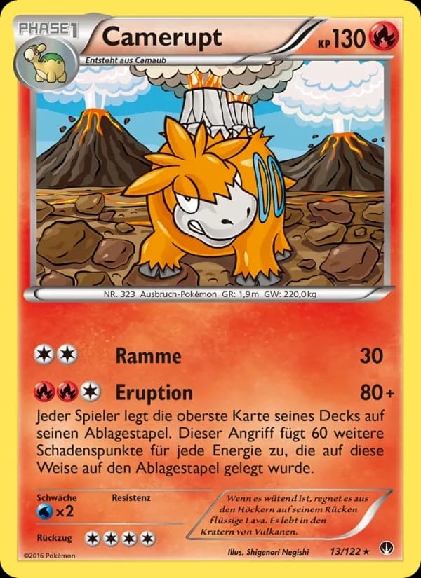 Camerupt card in German
