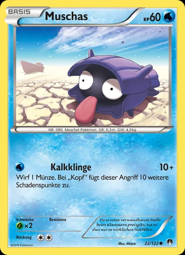 Muschas card in German