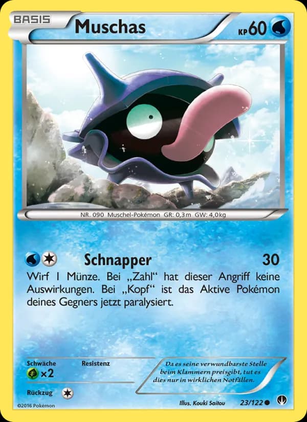 Muschas card in German