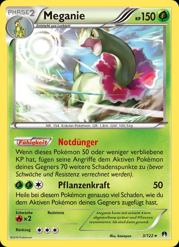 Meganie card in German