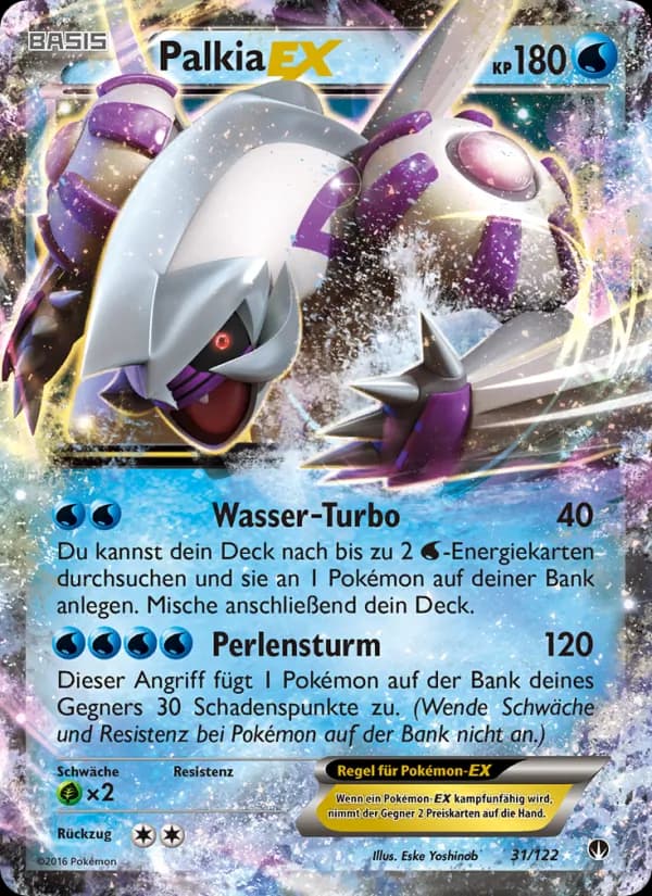 Palkia EX card in German