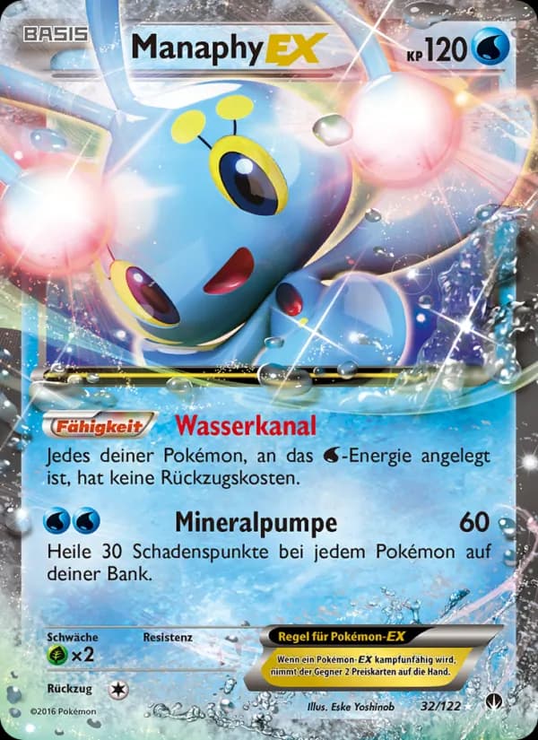 Manaphy EX card in German
