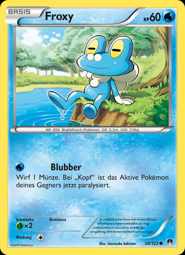 Froxy card in German