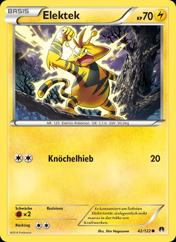 Elektek card in German