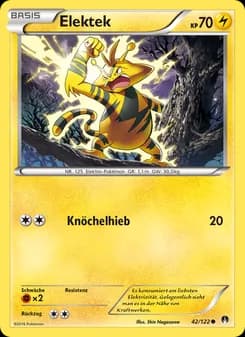 Elektek card in German