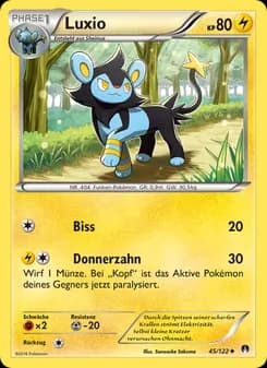 Luxio card in German