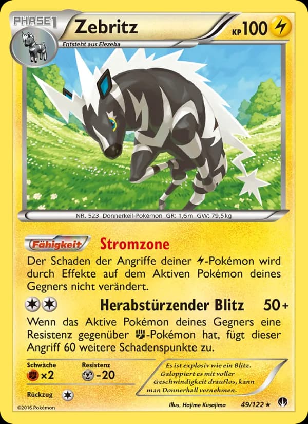 Zebritz card in German