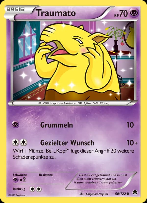 Traumato card in German
