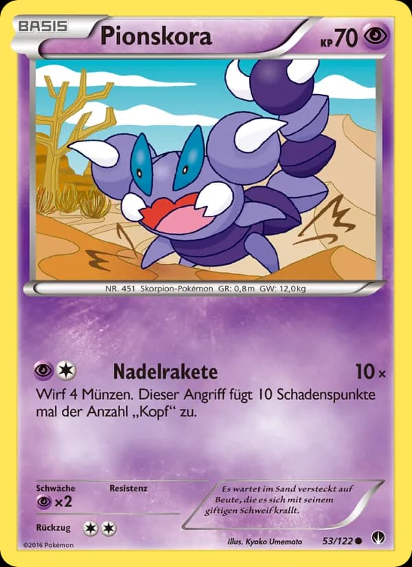 Pionskora card in German