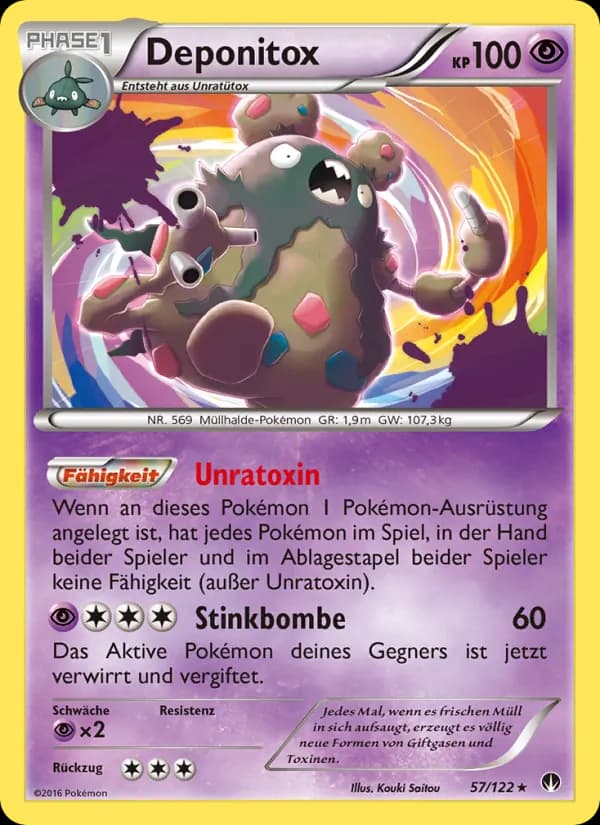 Deponitox card in German