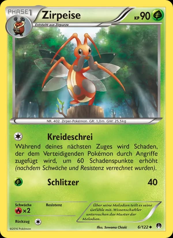 Zirpeise card in German