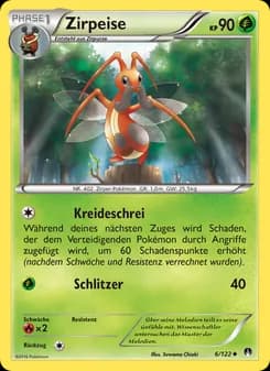 Zirpeise card in German