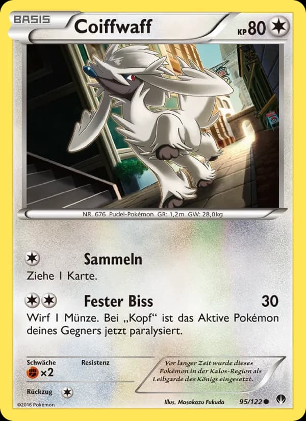 Coiffwaff card in German