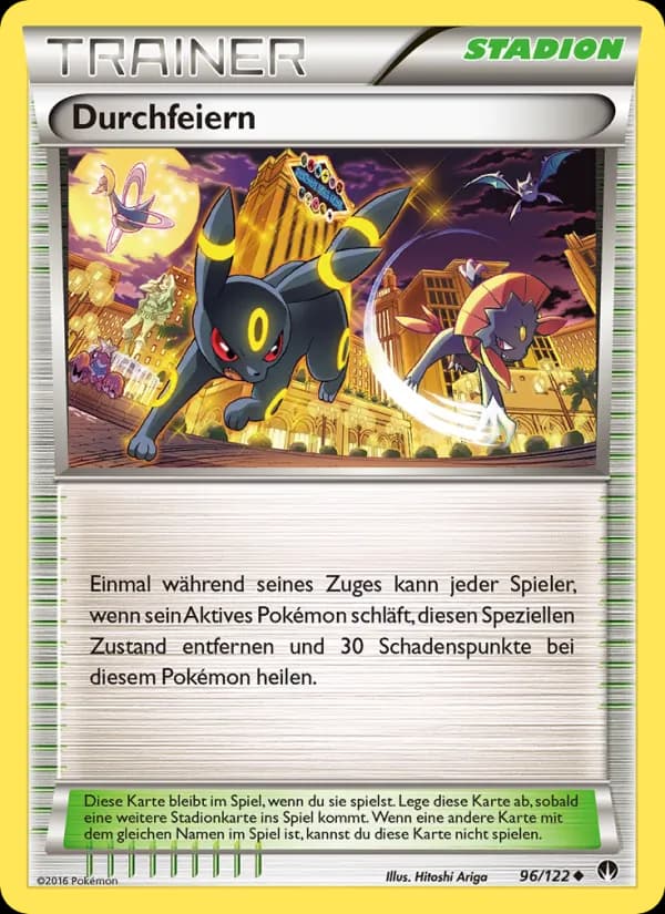 Durchfeiern card in German
