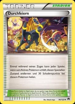 Durchfeiern card in German