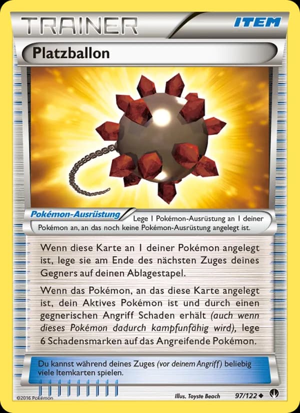 Platzballon card in German