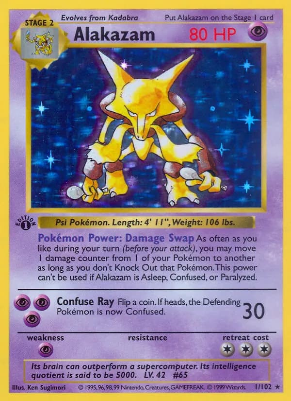 Alakazam card in English