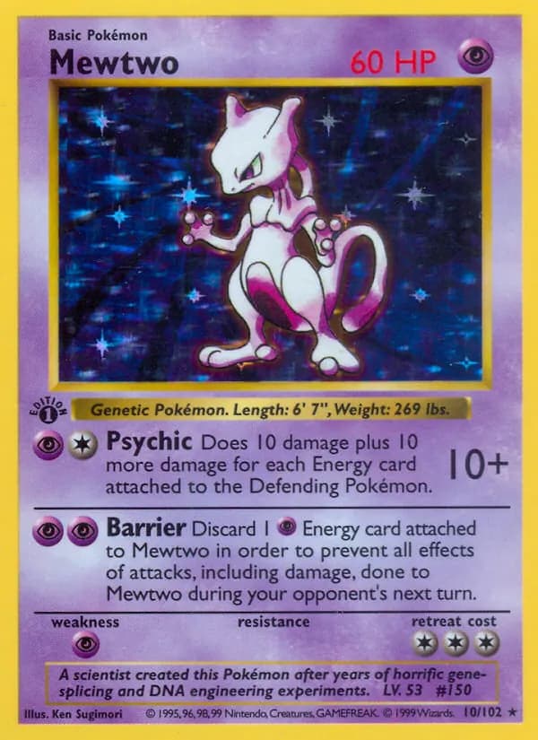 Mewtwo card in English