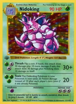 Nidoking card in English