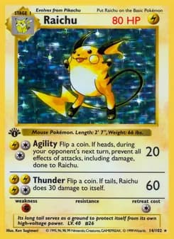 Raichu card in English