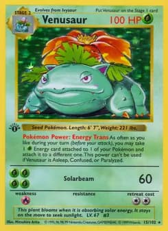 Venusaur card in English