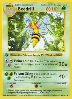 Beedrill card in English