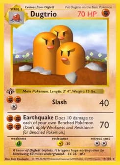 Dugtrio card in English