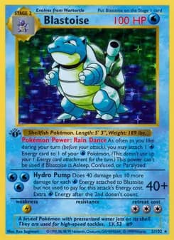 Blastoise card in English