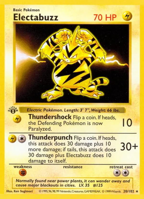 Electabuzz card in English