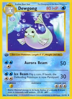 Dewgong card in English