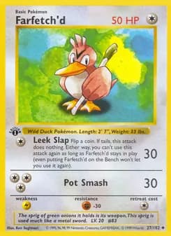 Farfetch'd card in English
