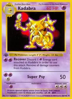Kadabra card in English