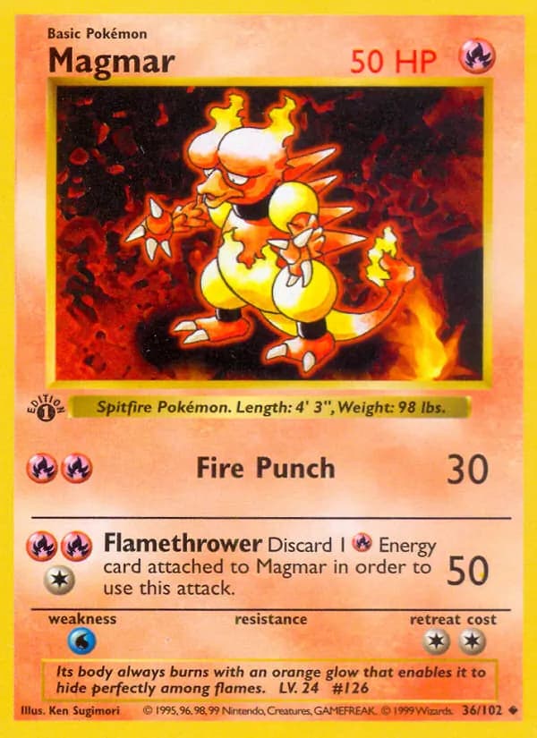Magmar card in English