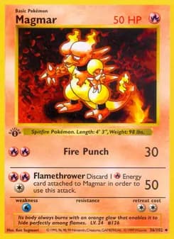 Magmar card in English
