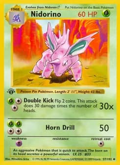 Nidorino card in English