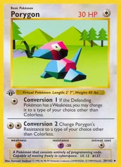 Porygon card in English