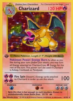 Charizard card in English