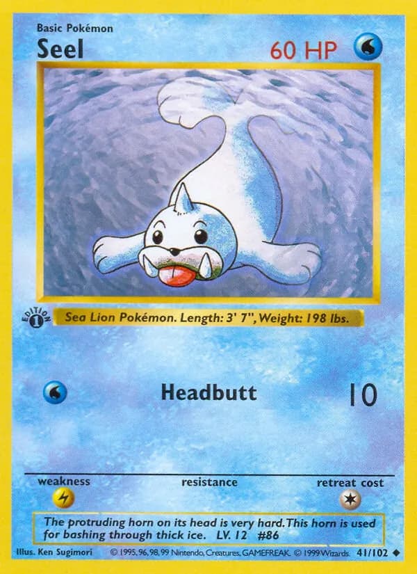Seel card in English