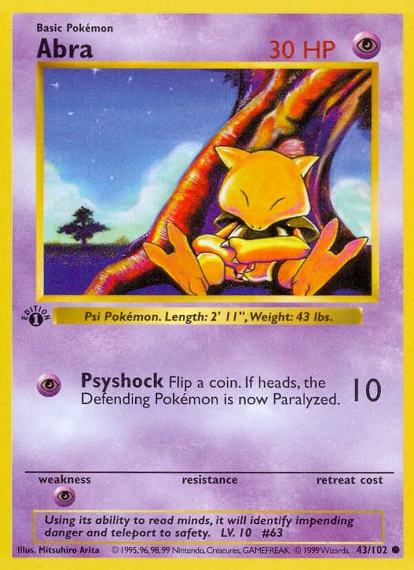 Abra card in English