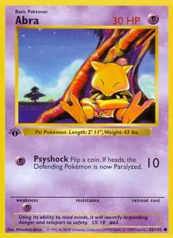 Abra card in English